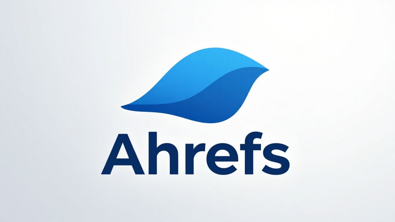 Ahrefs logo on a clean background.