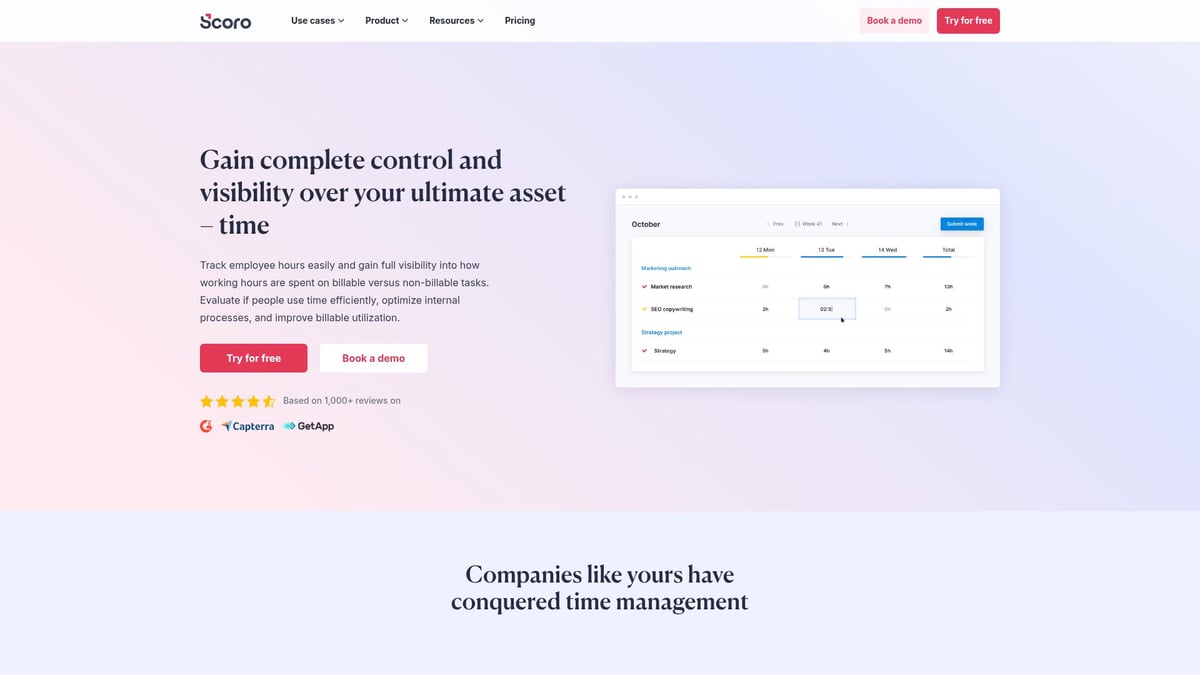 12 Top Time Tracking Tools to Boost Productivity in 2026 - Scoro