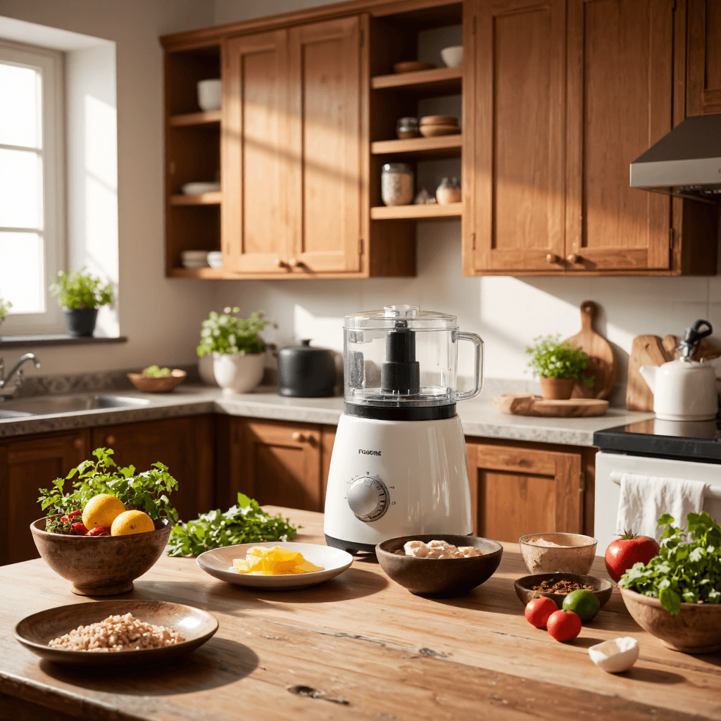 product photography of food processor