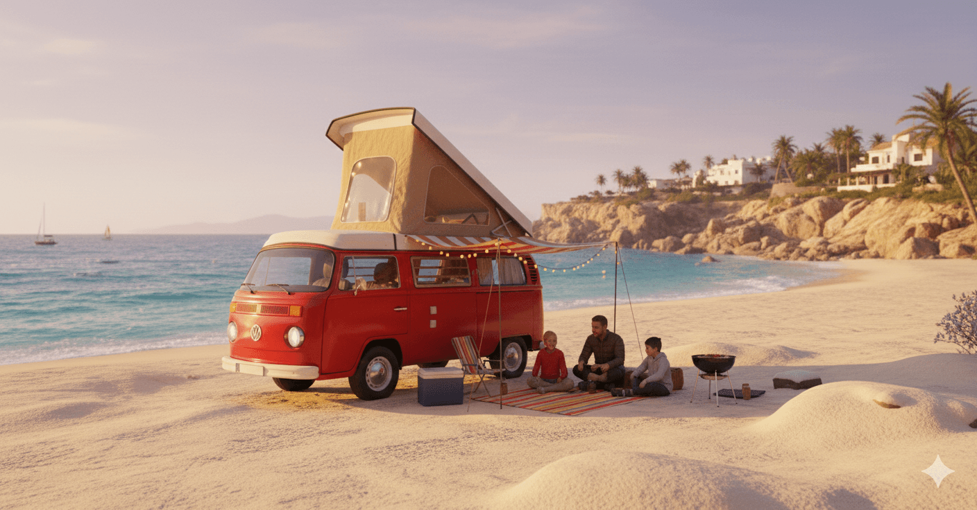 campervan spanish beach