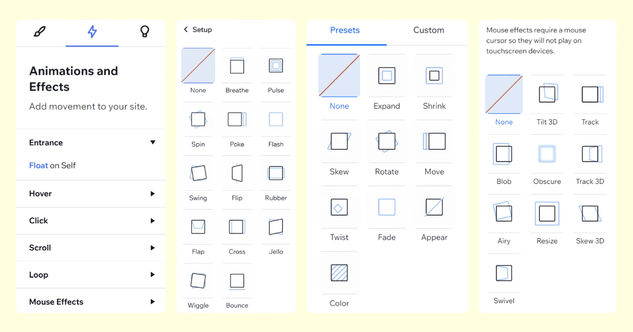Wix Studio creative animations