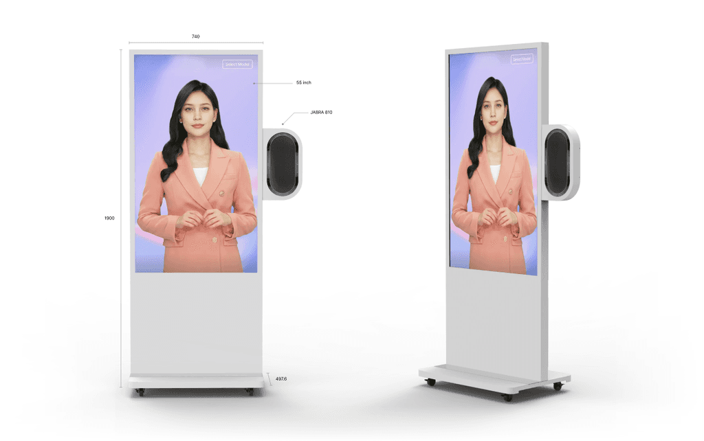 a grey wireless headphone