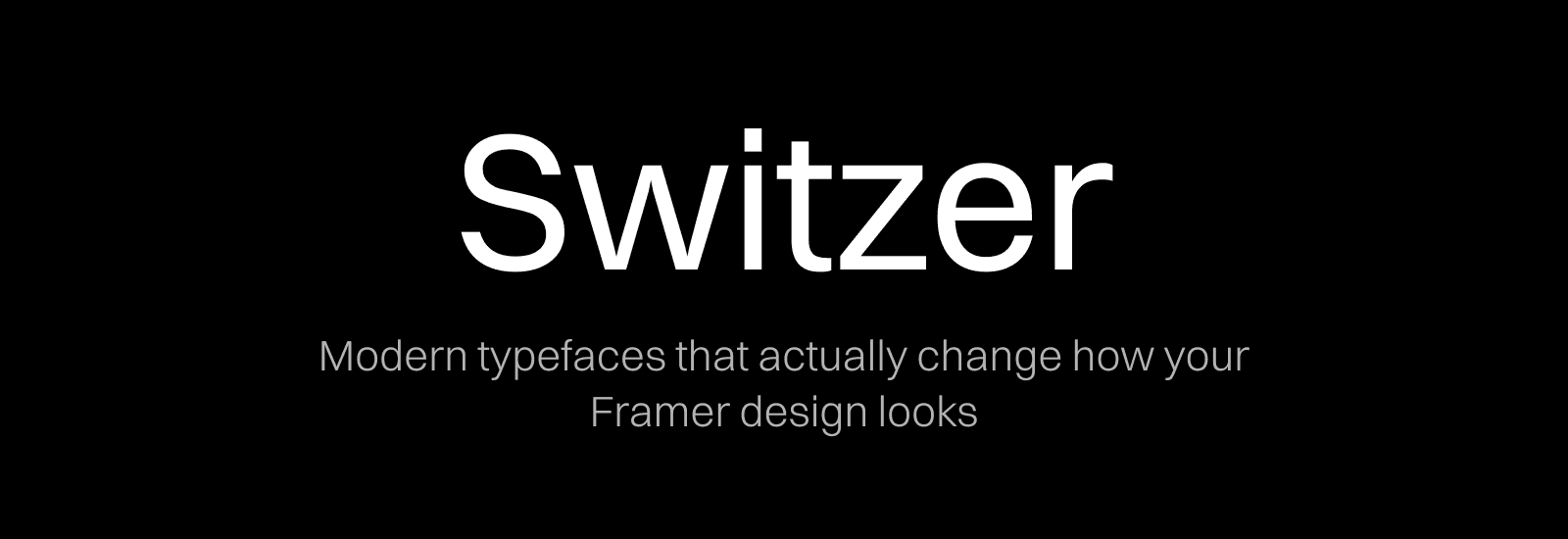 Switzer typeface example