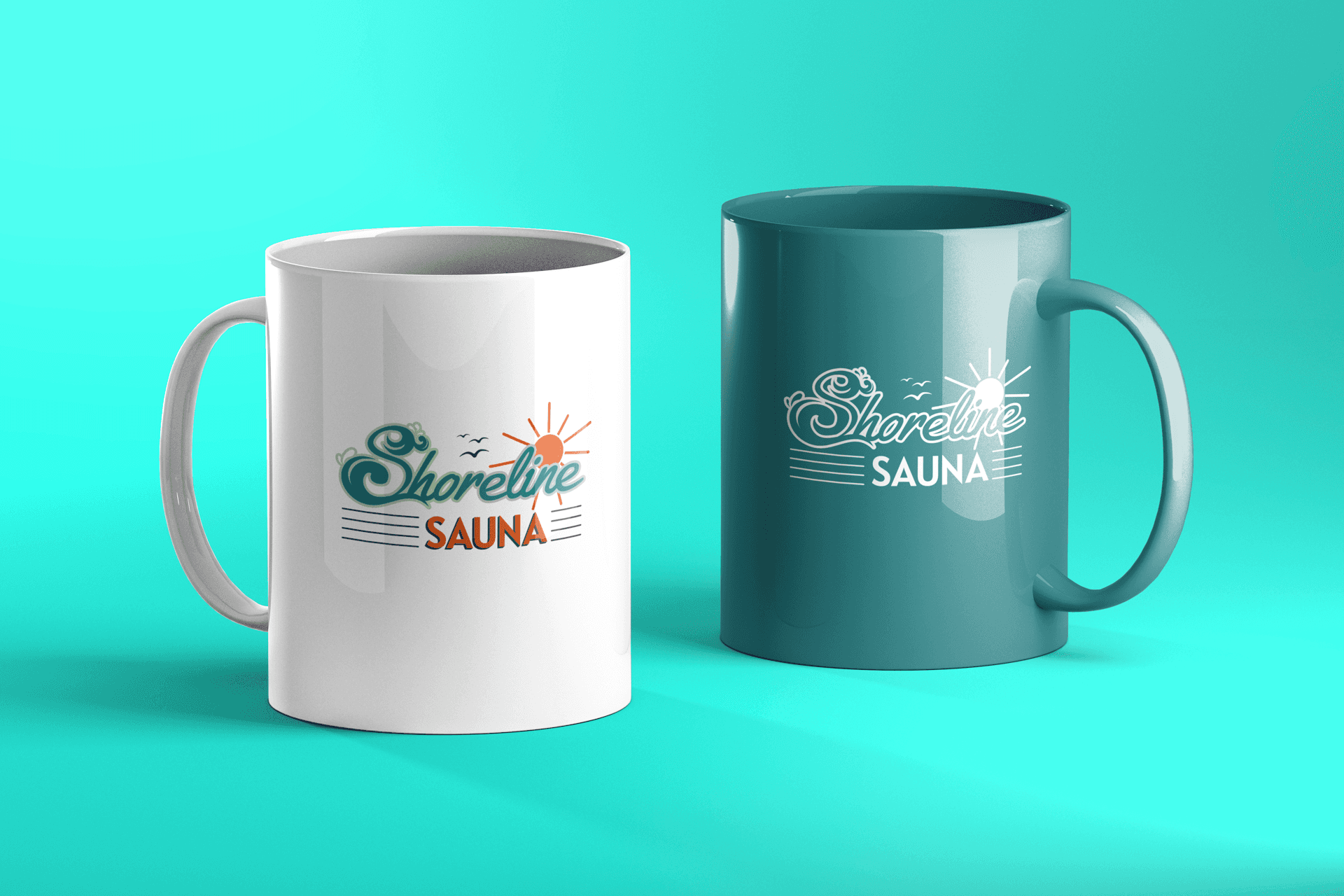 Shoreline Sauna logo design
