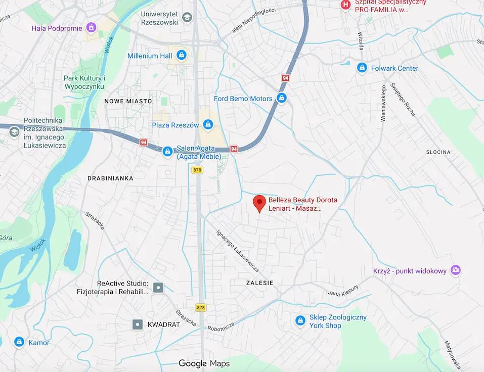 Mapa lokalizacji salonu Belleza Rzeszow