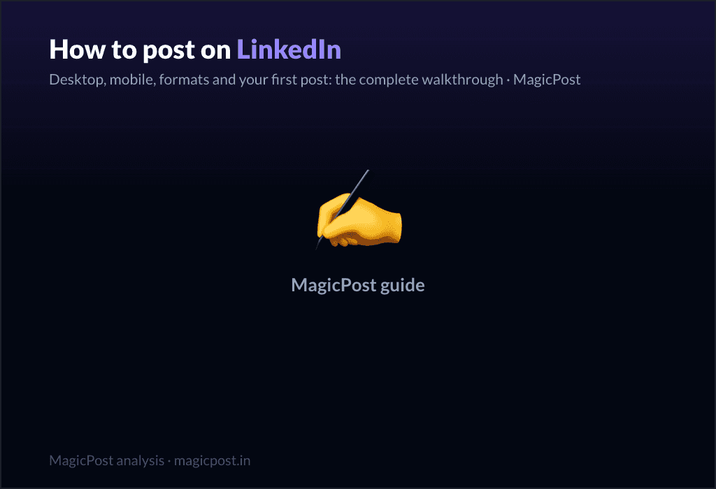 MagicPost guide: How to Post on LinkedIn (Desktop and Mobile): the Complete 2026 Walkthrough