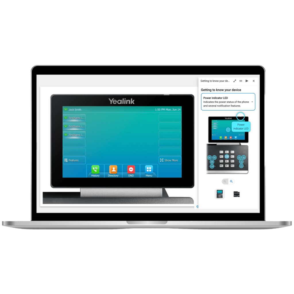 Computer with a yealink device tour