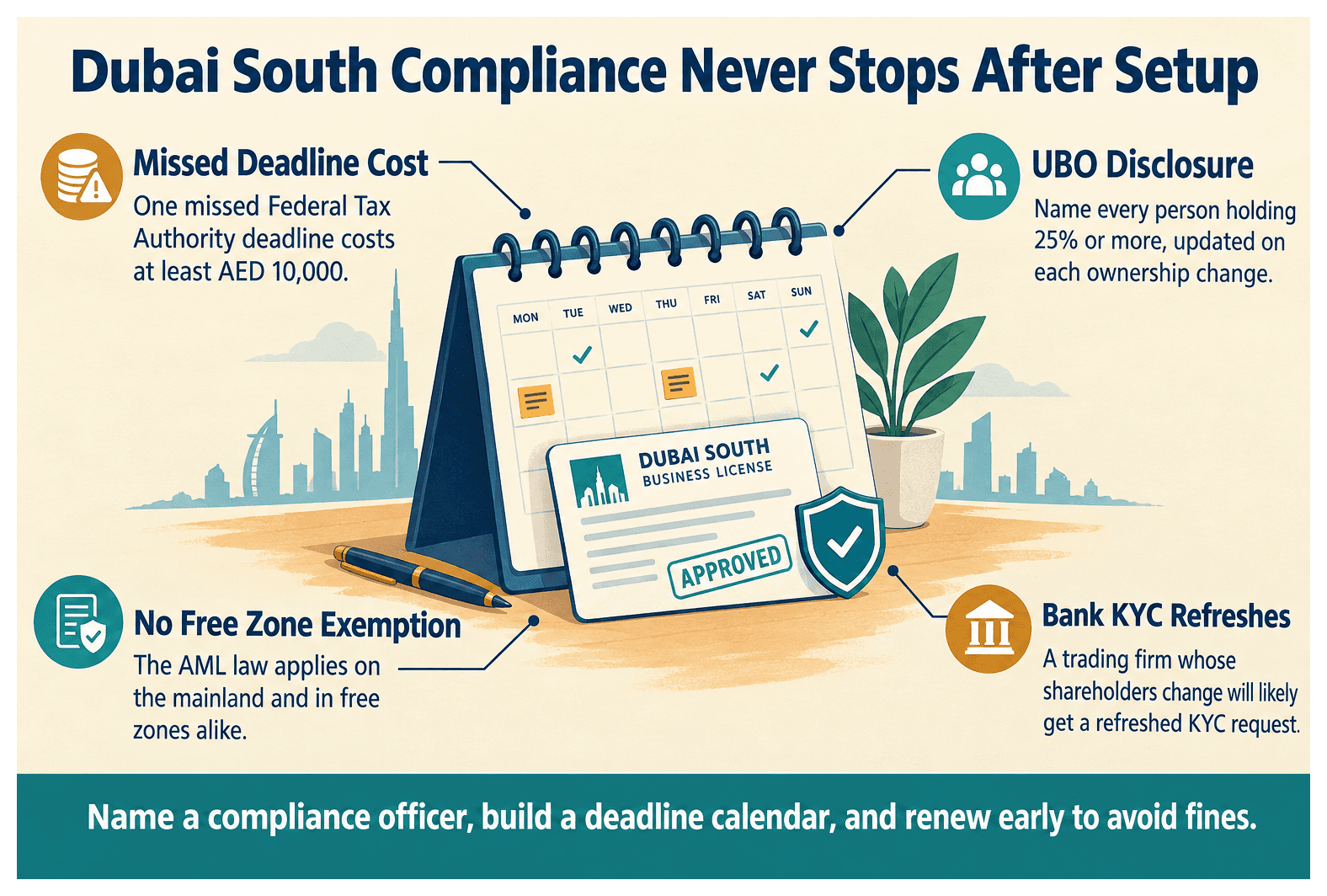 Infographic: What Are the Ongoing Compliance Requirements of a Dubai South Company