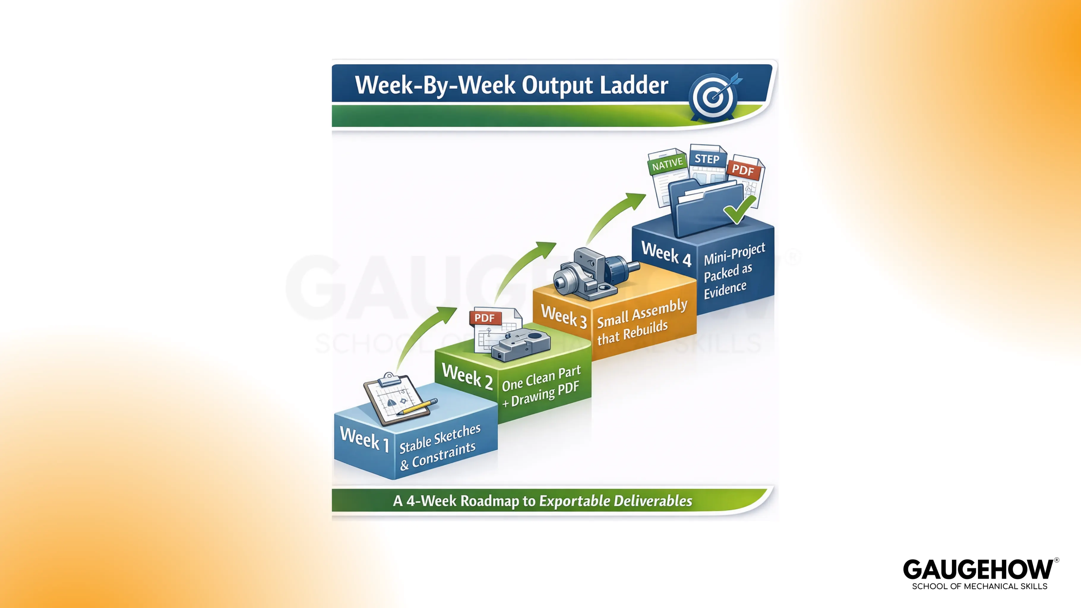 4-week CAD output ladder