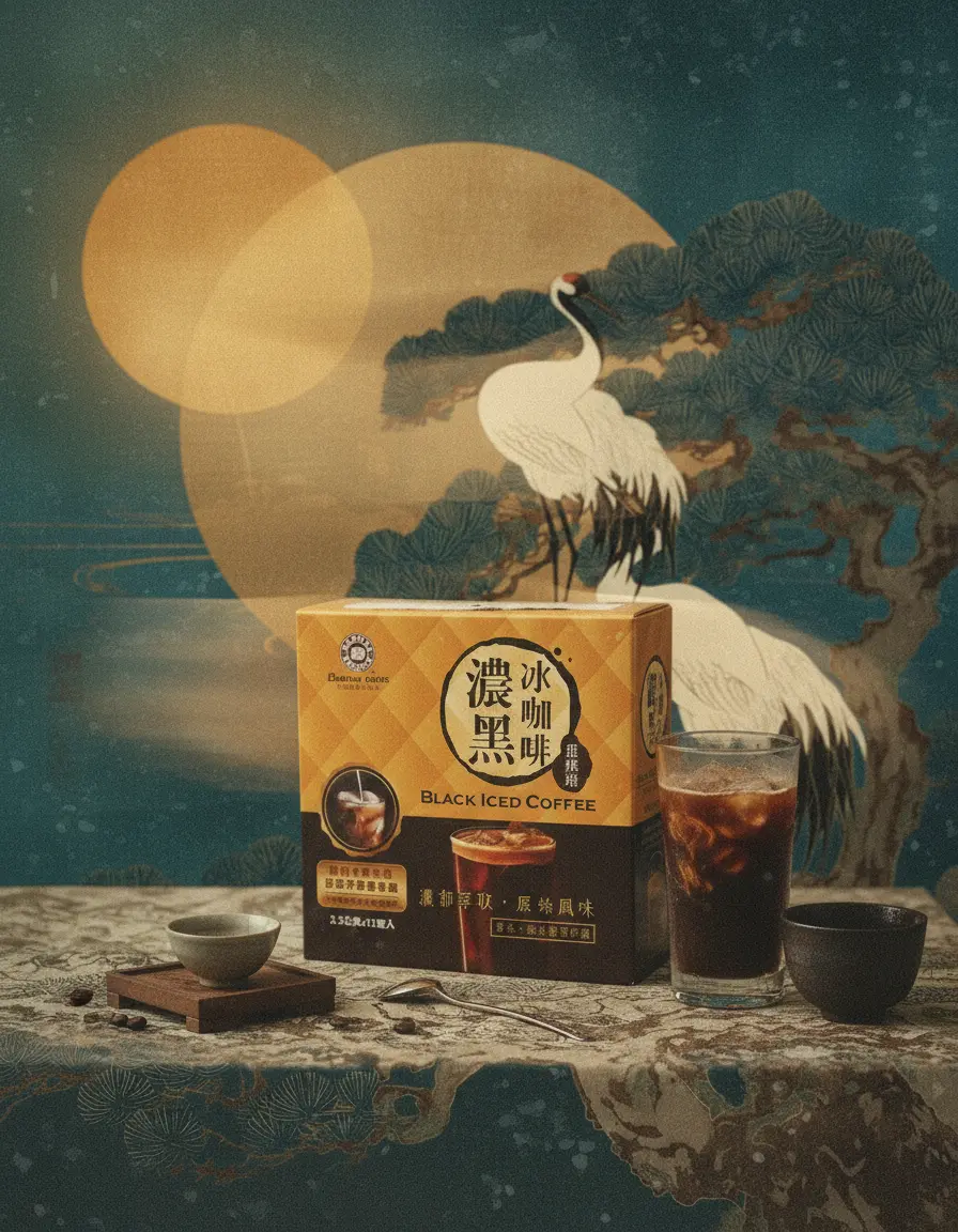 scene4-ai product photography-coffee brand packaging campaign creation-in a japanese aesthetic artistic setting-1