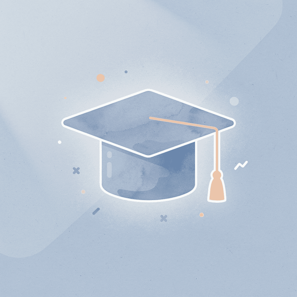 Graduation cap icon representing educational excellence