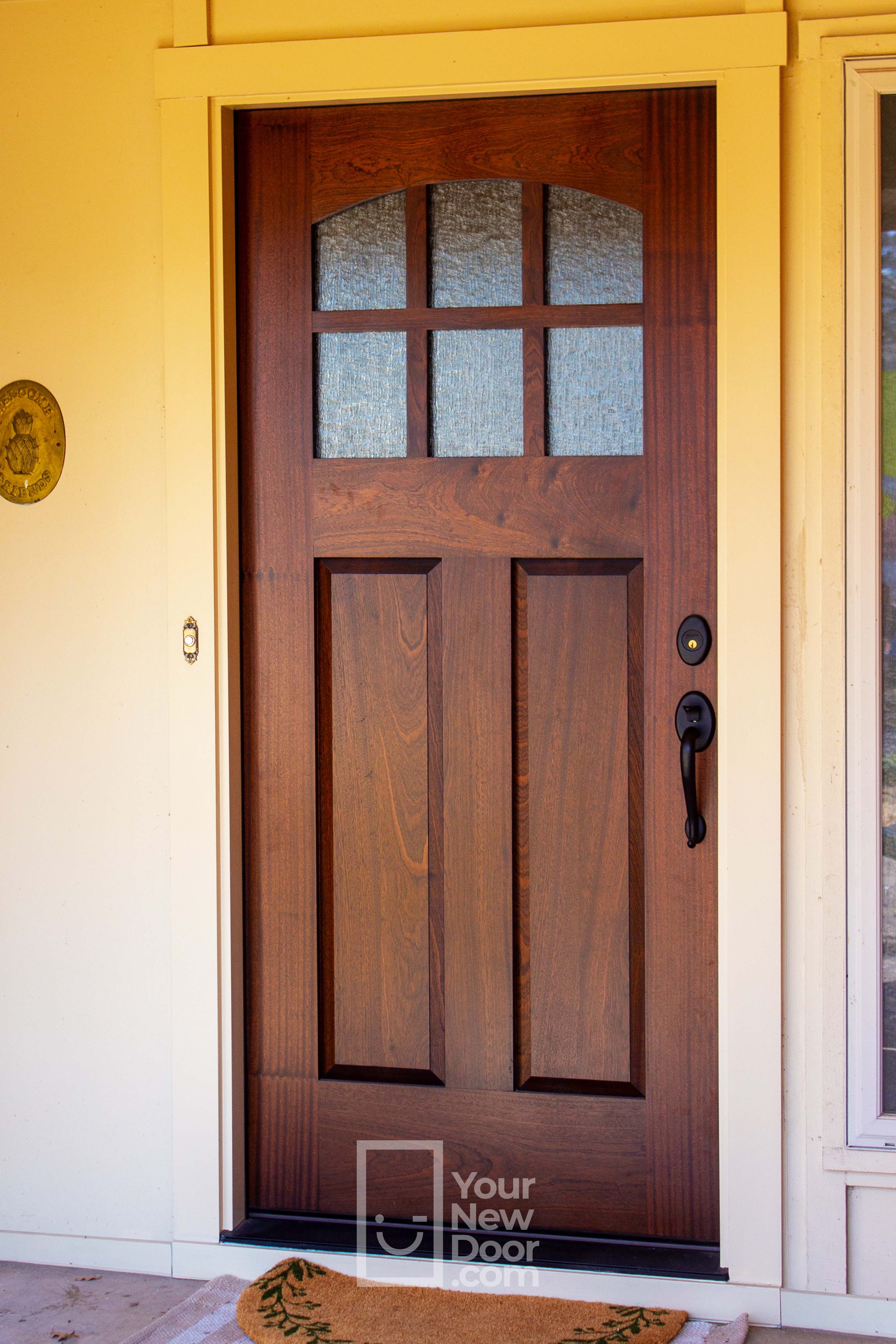 wood front door in dallas, texas