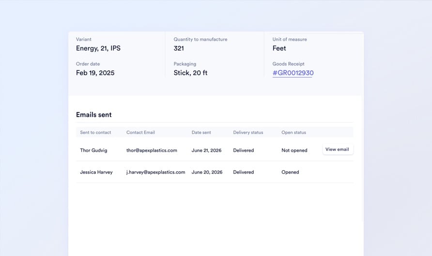 Collections delivery tracking