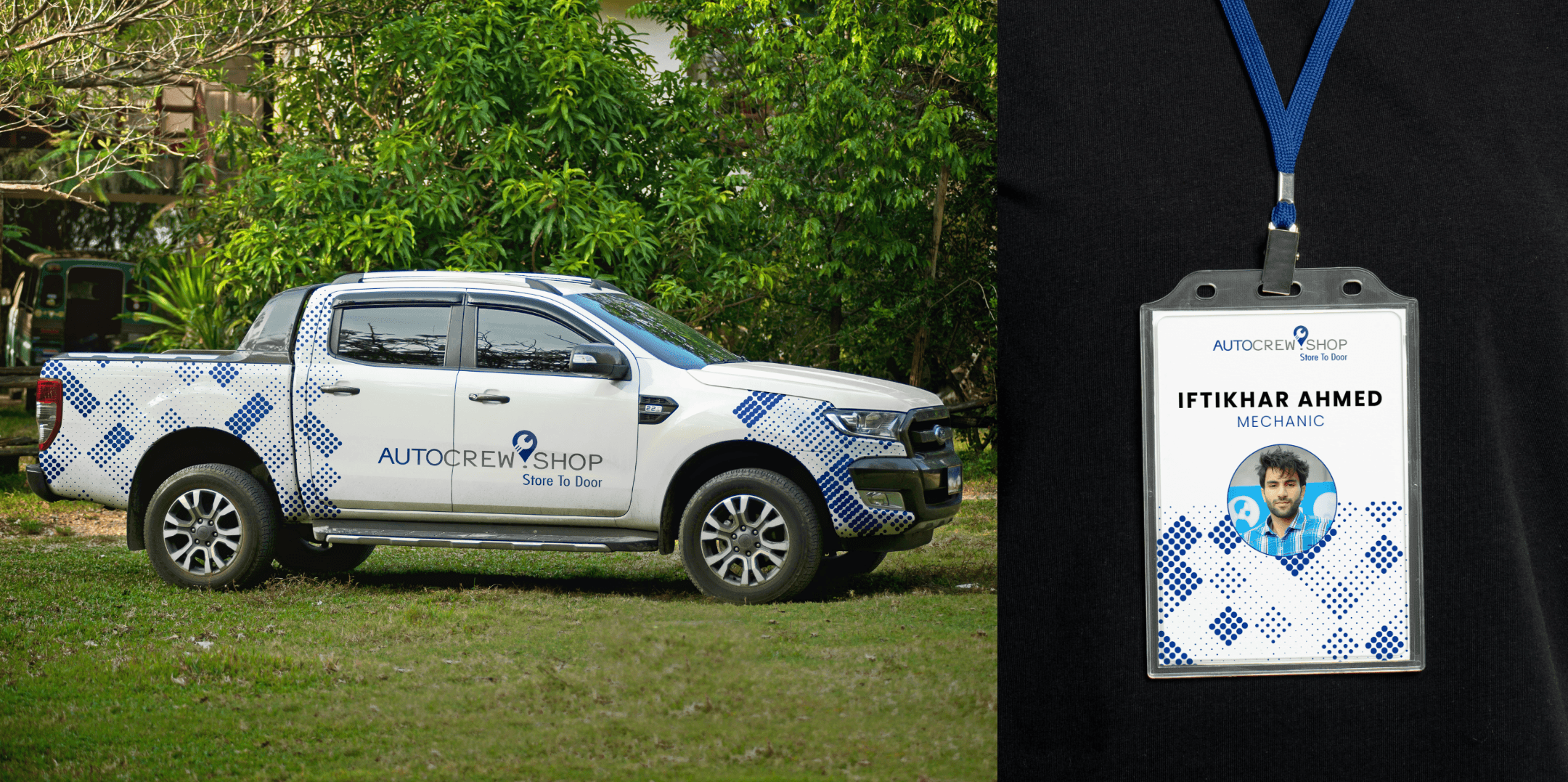 Mockup Applications of Logo of AutoCrew.Shop