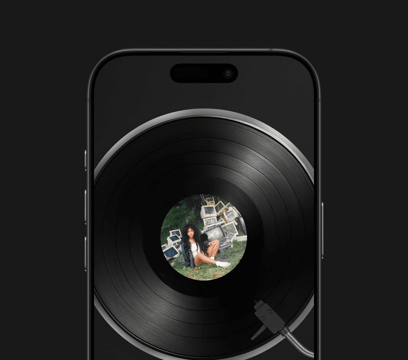 A close-up of a hand wearing multiple decorative rings against a blue background.