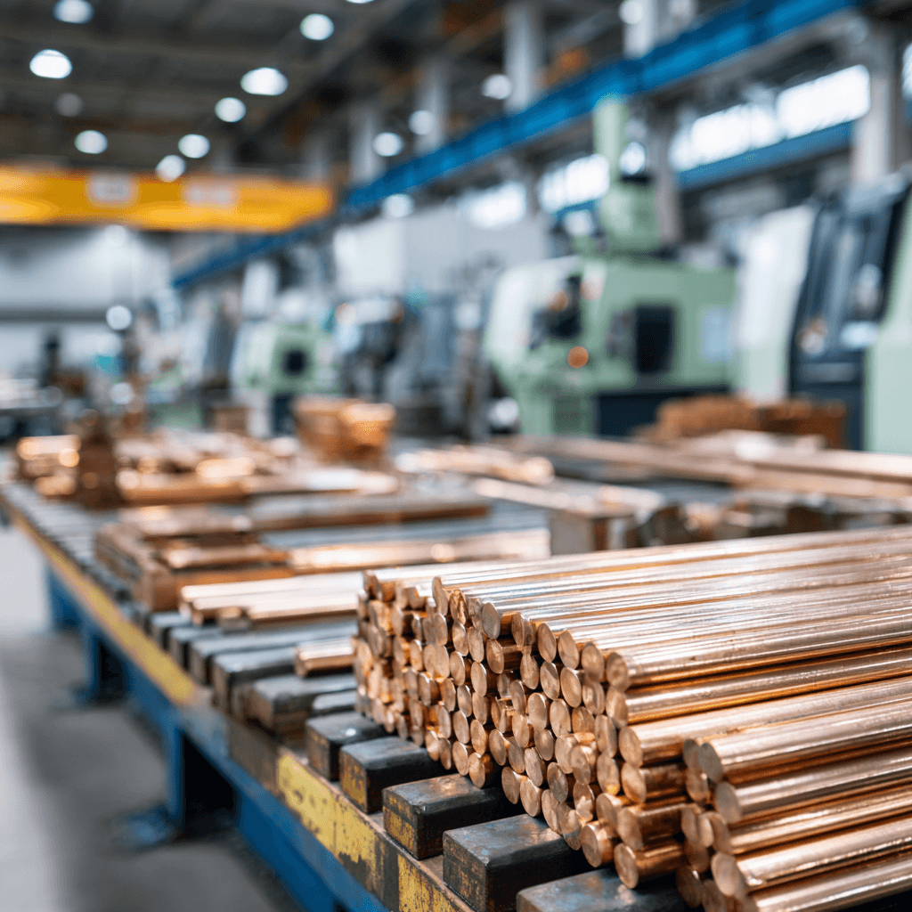 Close-up of advanced aerospace-grade metallic component with industrial lighting.