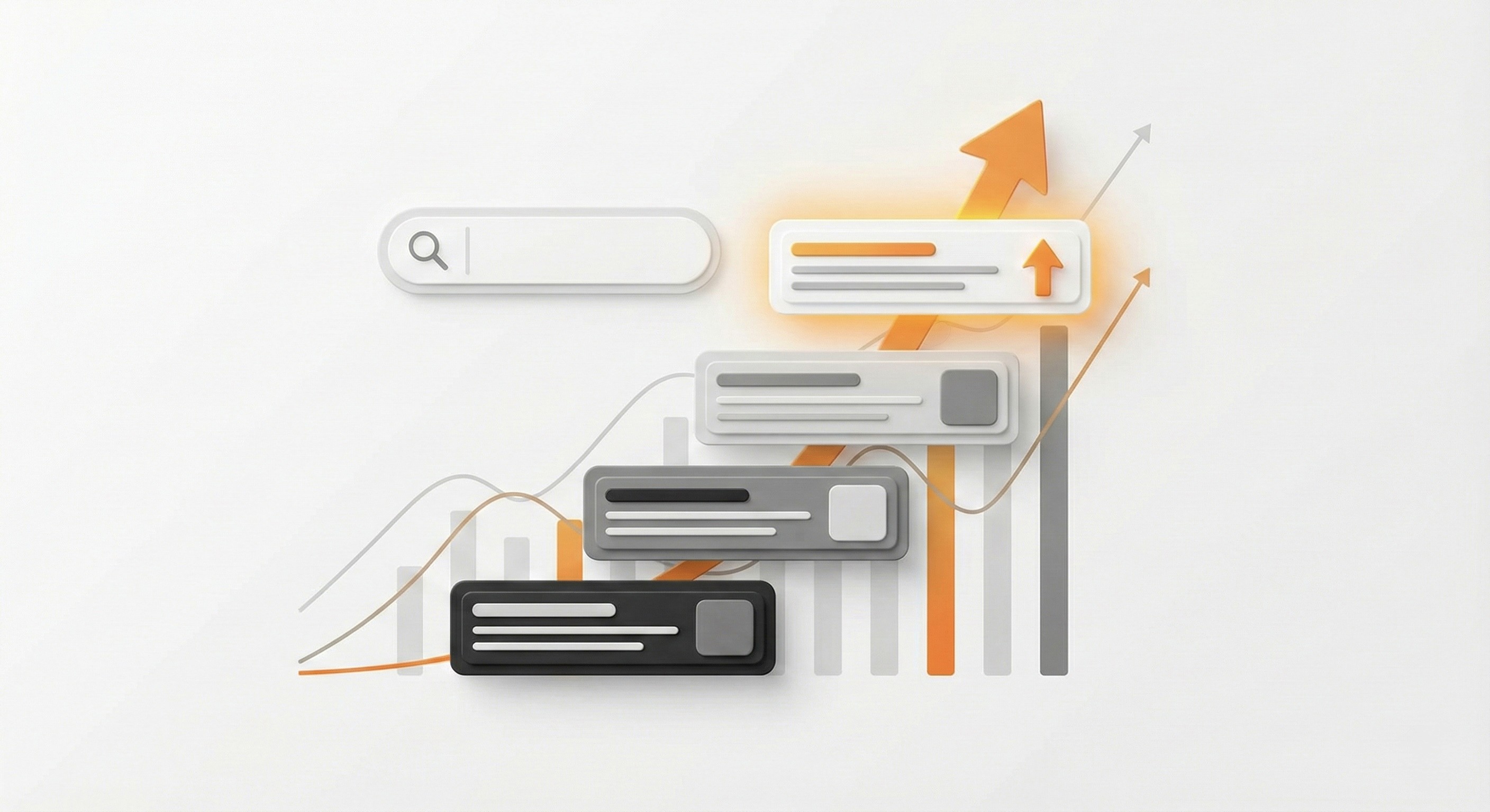 Das Bild zeigt Wachstum, Rankings, SEO-Fortschritt