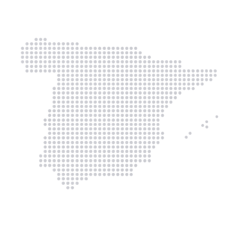 Mapa de España con la ubicación de Madrid destacada — destinos Padel Pro Camp