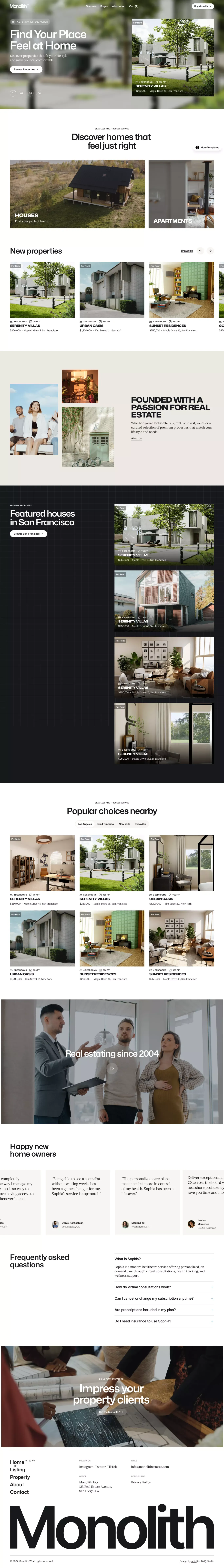 Monolith - Webflow Ecommerce website tem ecommerce page screenshot showcasing Furniture & Interiors and Real Estate design