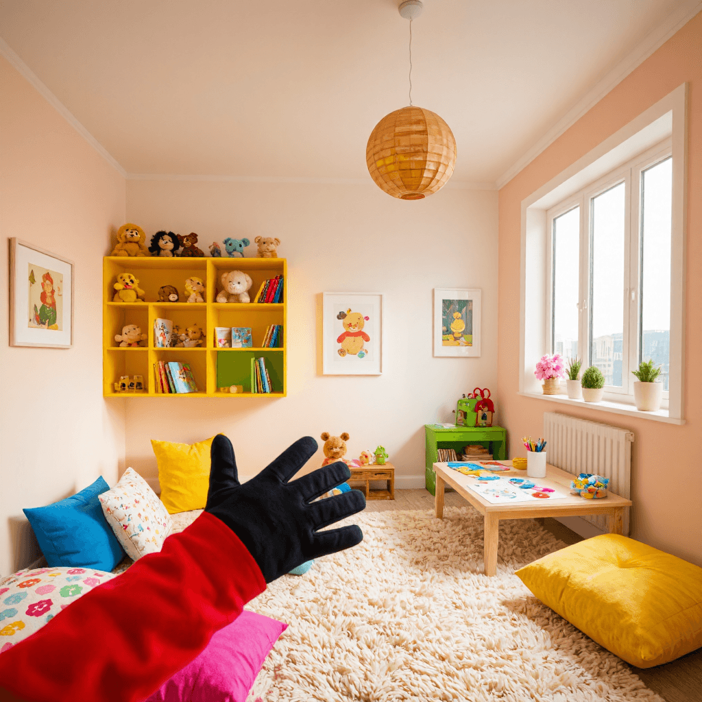 product photography of hand puppet