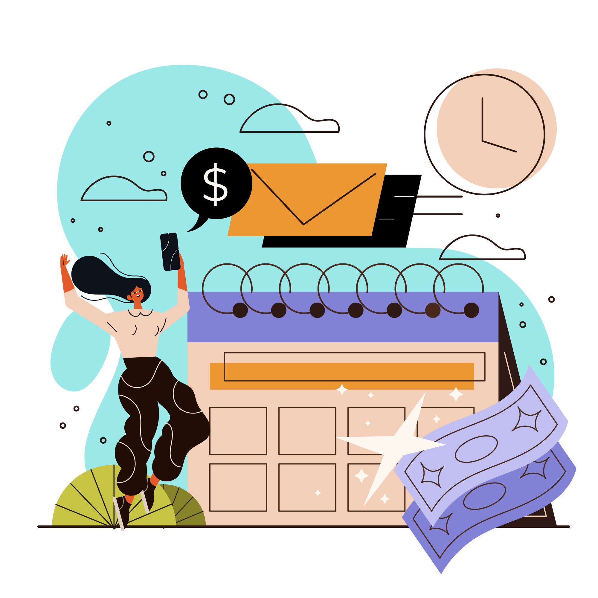 Alt Text: An illustration of the payroll process trying to define salary deduction.