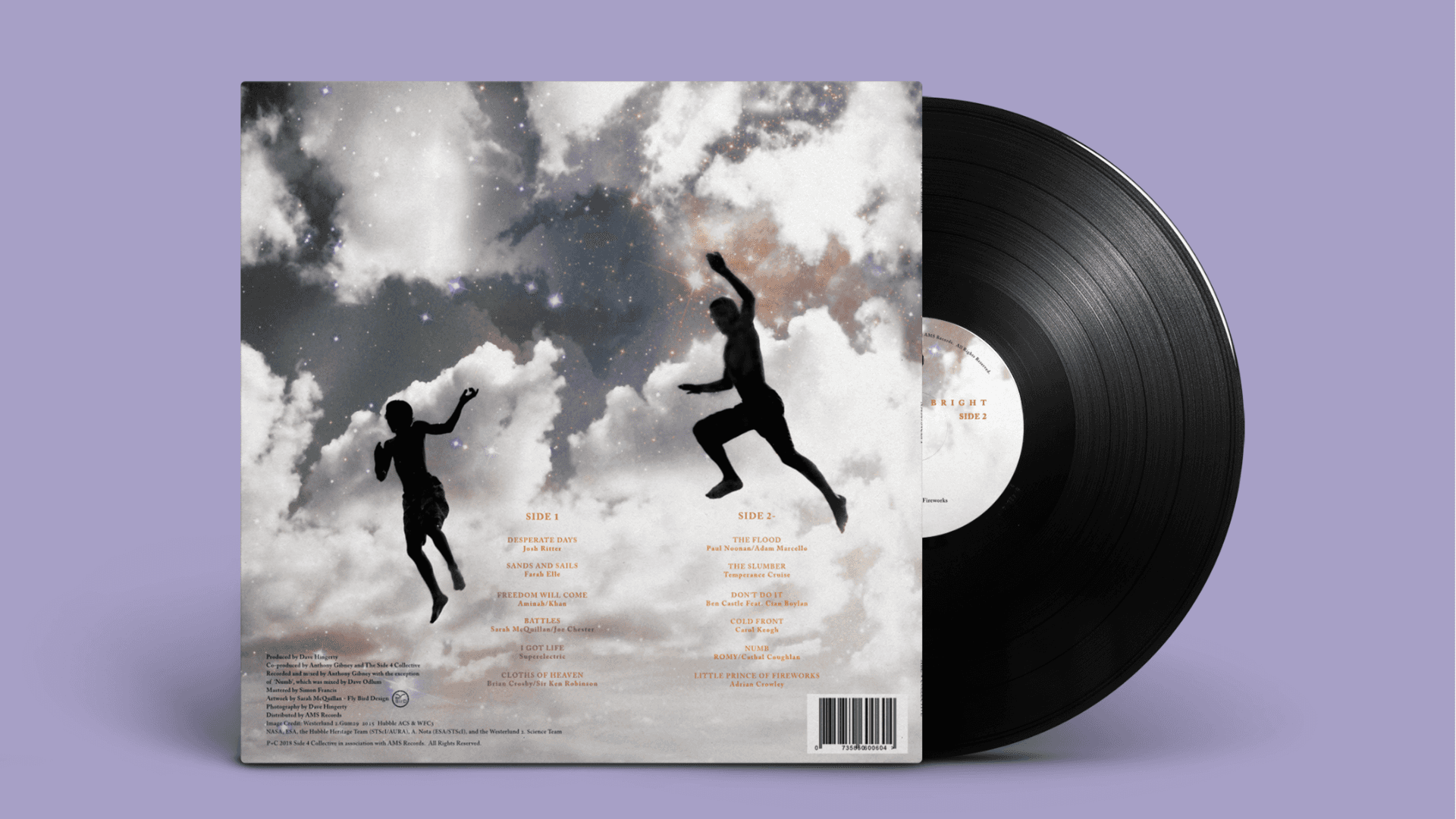 Side 4 Collective vinyl – Album artwork and branding for Side 4 Irish arts collective.