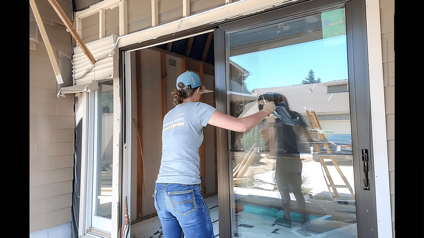 removing-old-sliding-glass-patio-door