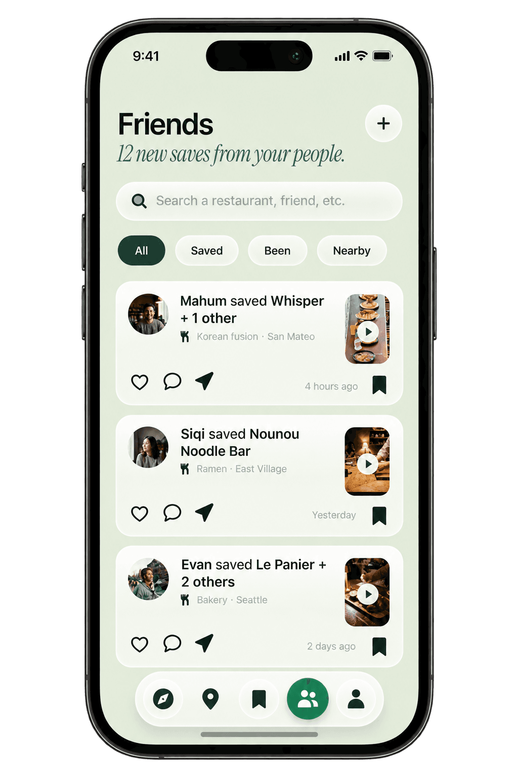 Nextbite app screen