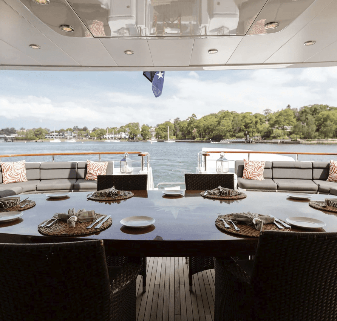 Luxury boats on the water