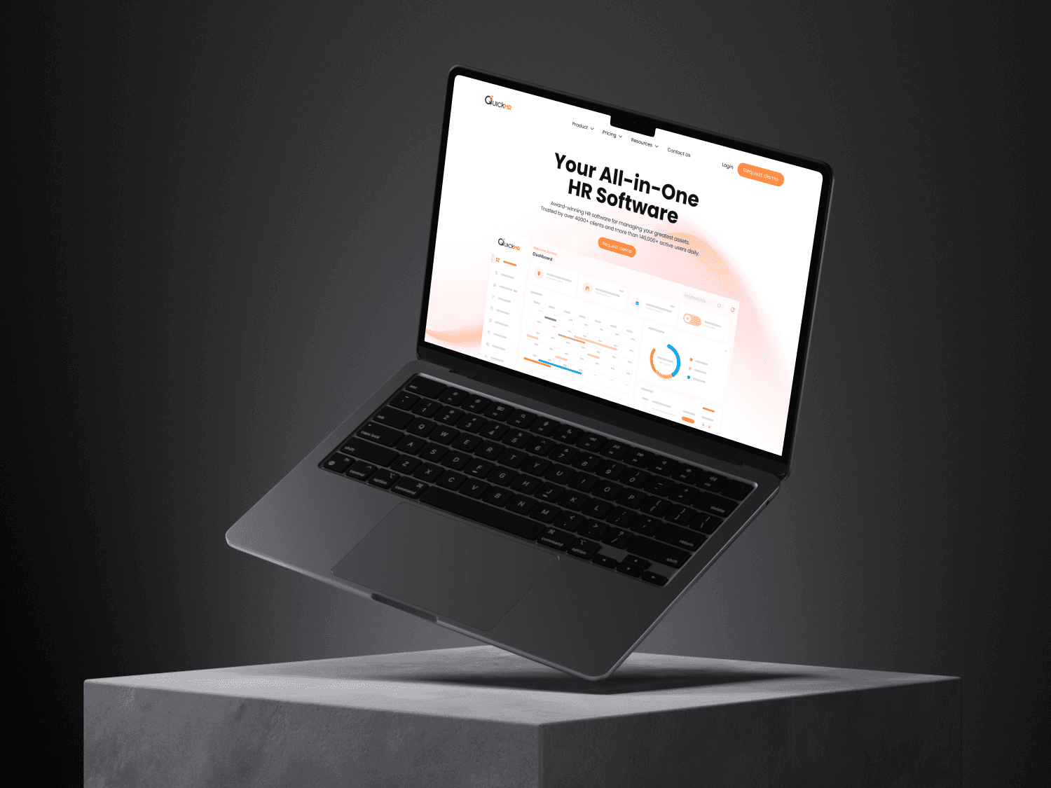 QuickHR Website Mockup