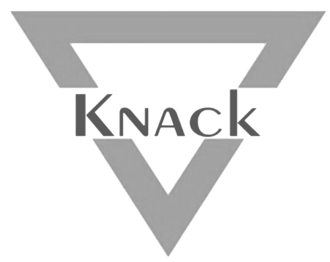 Knack Logo - Grau auf Schwarz