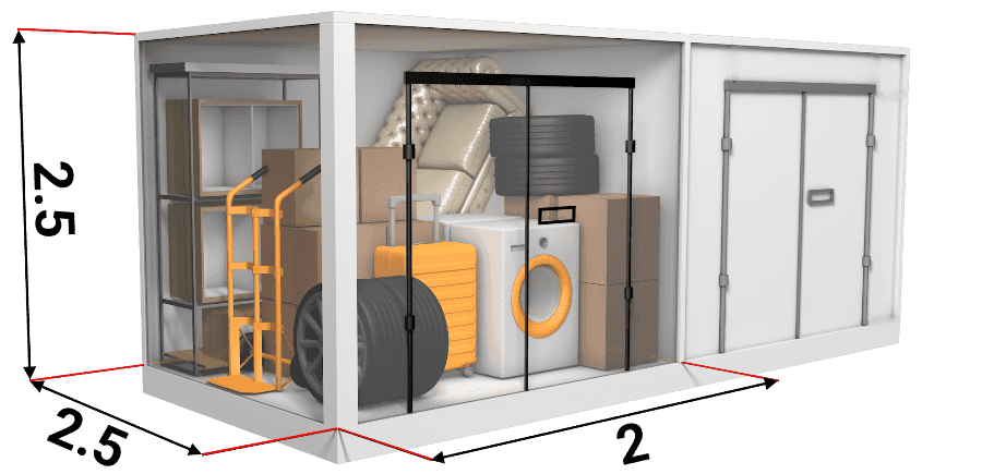 Size of 12m Self Storage Unit