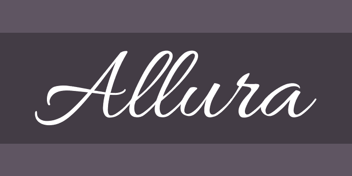 Allura script font