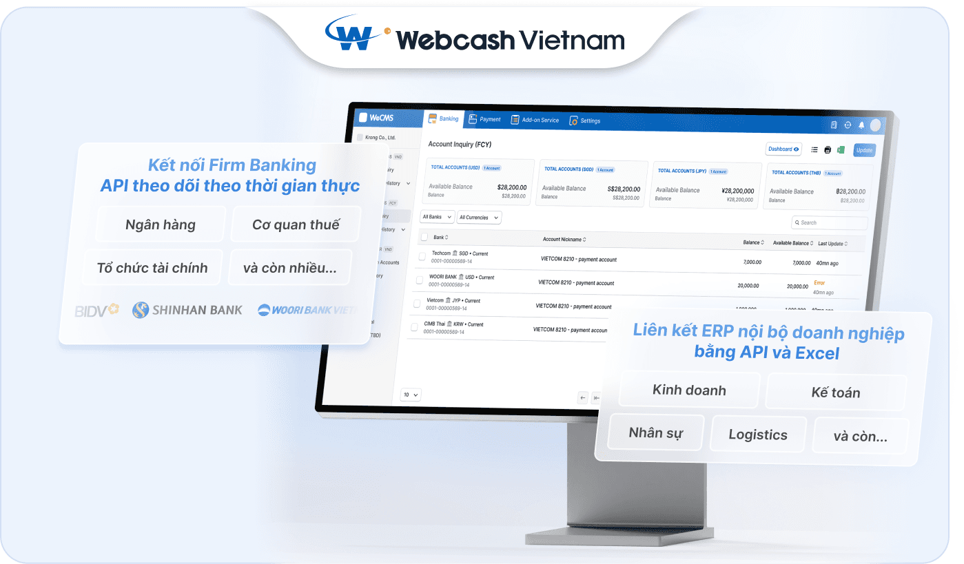 WeCMS - Nền tảng quản trị dòng tiền doanh nghiệp