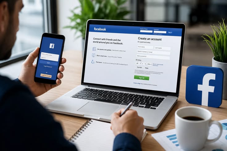 Customer contacting a local business through a Facebook advertisement.