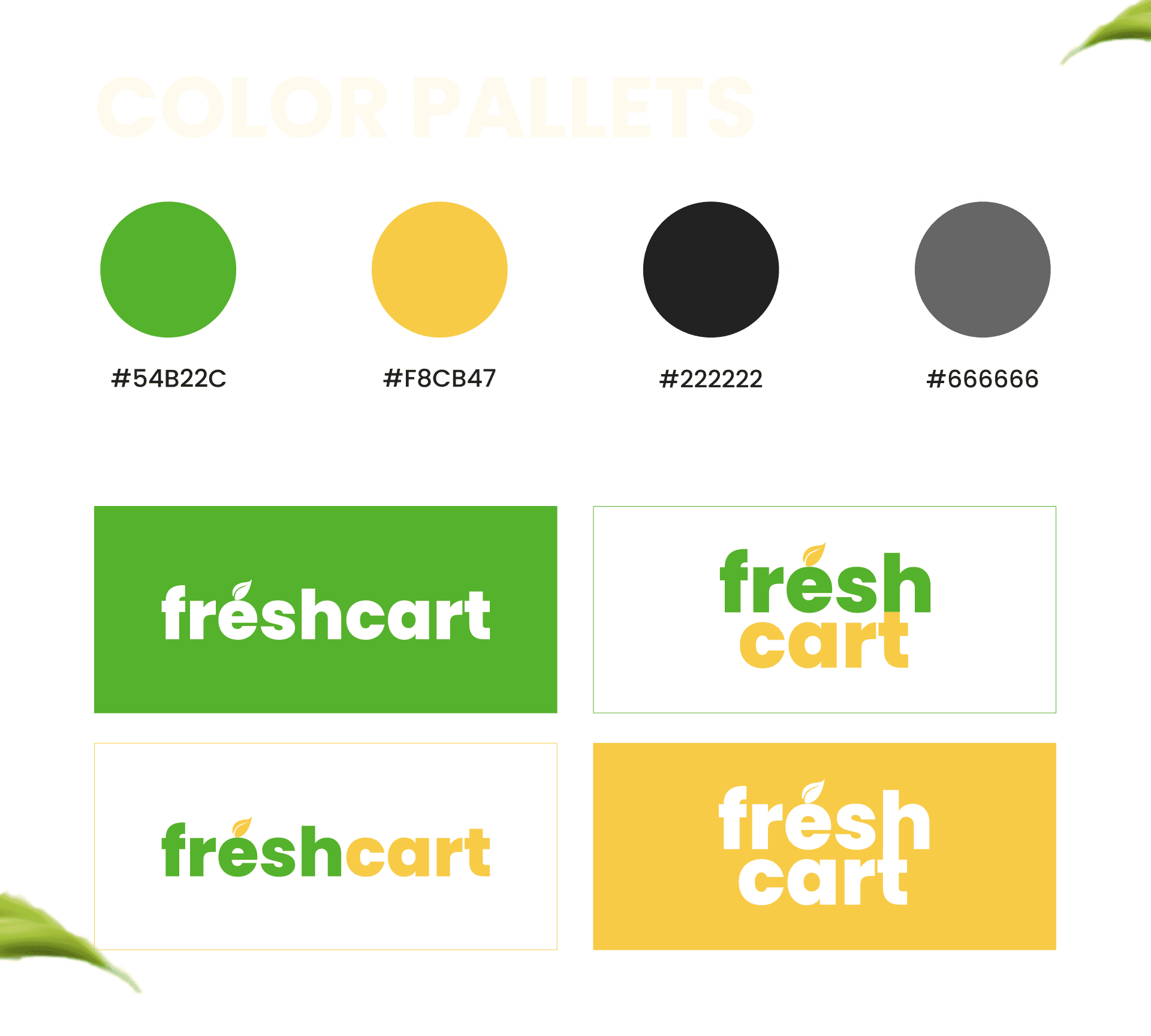 FreshCart logo preview variations