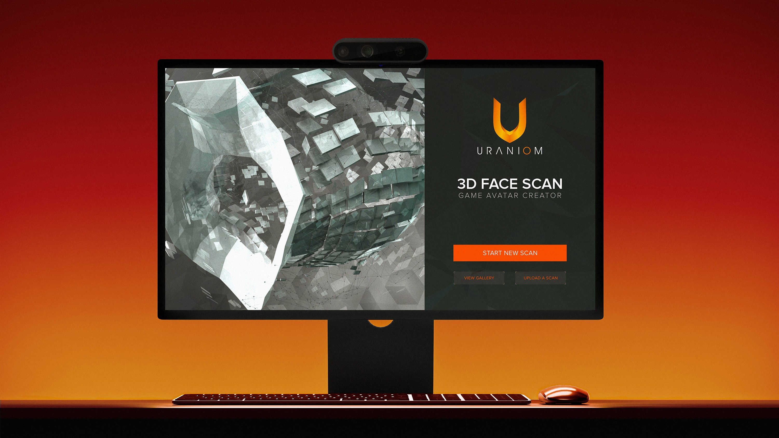 Entry screen to the 3D face scanning application