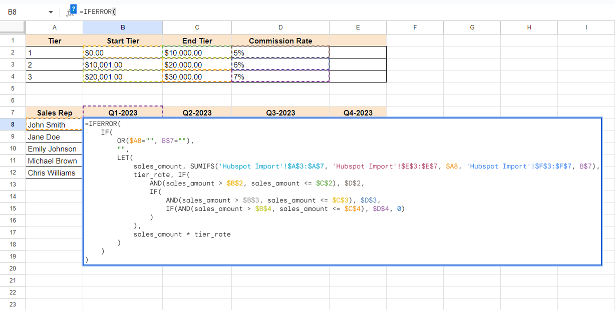 Formula for Commission Calculation