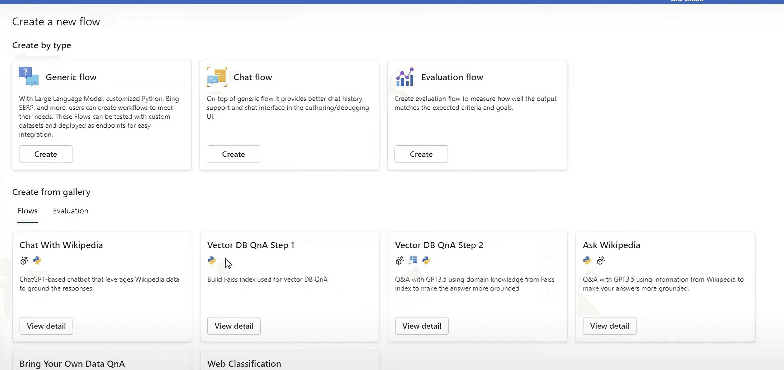 Create prompt flow