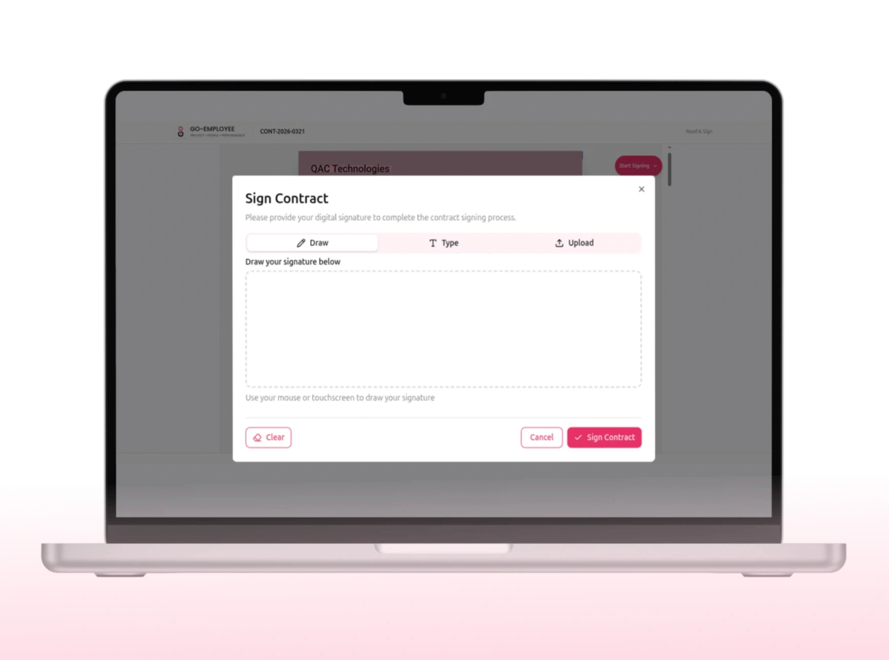 Go Employee Secure Digital Signing sign