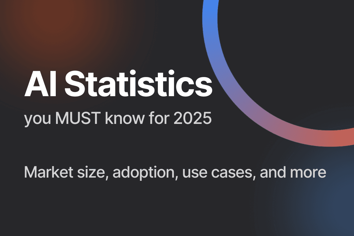 a banner for the AI statistics blog post