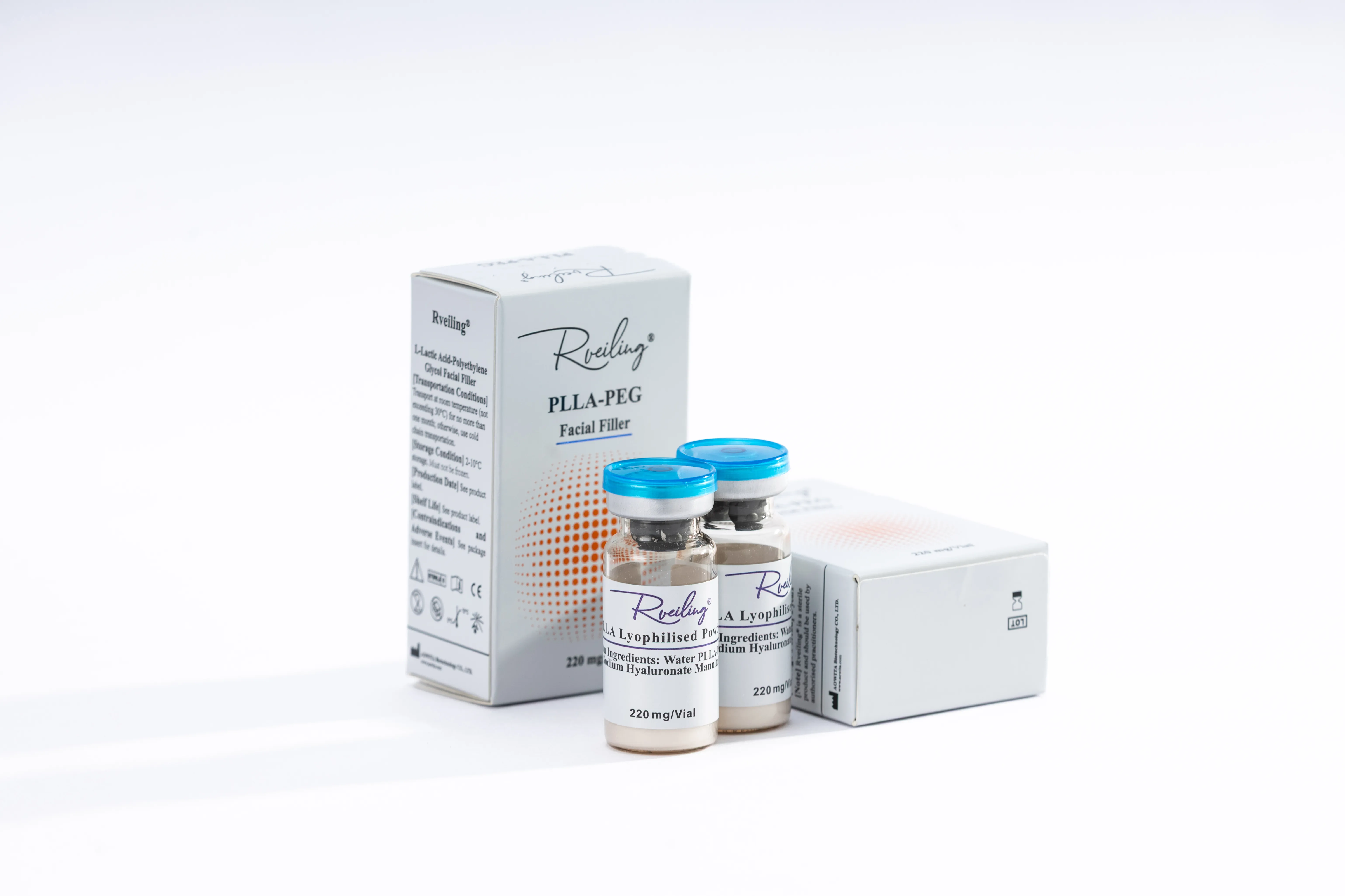 Powdered PLLA-PEG filler material with controlled particle size