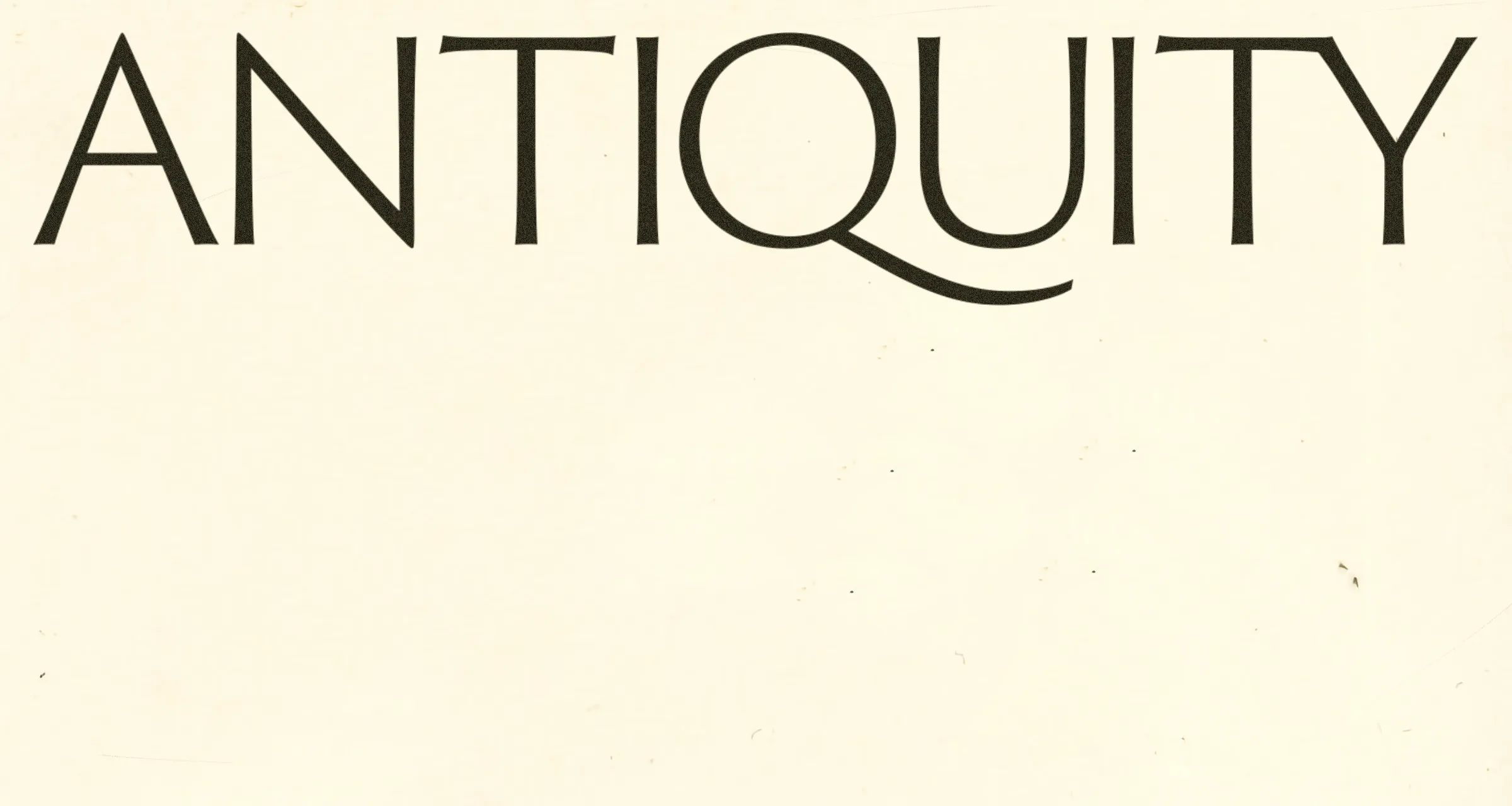 Antiquity, Logo Exploration