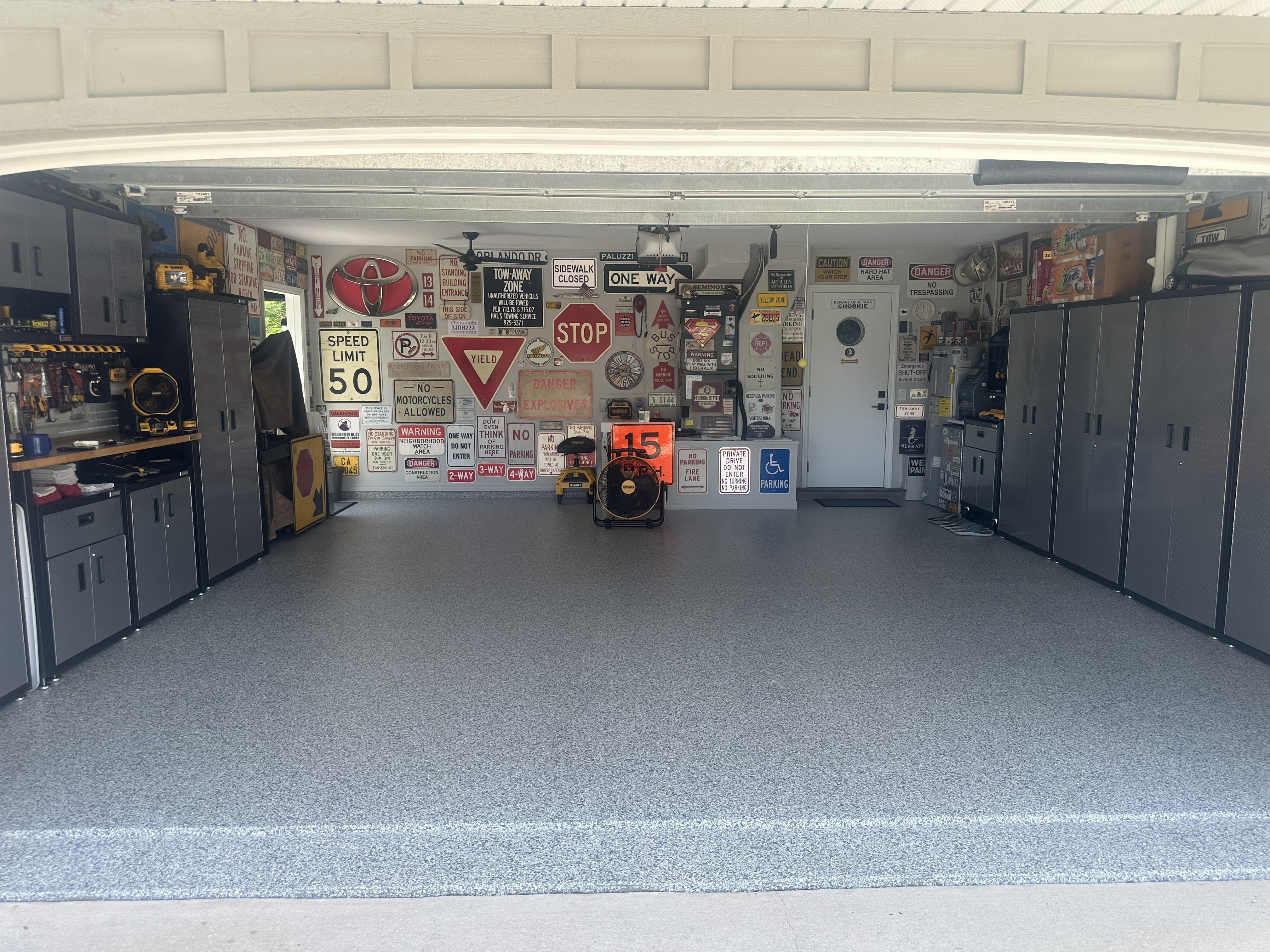 CJ Epoxy finished garage floor coating project