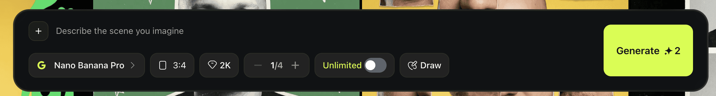 higgsfield ai text prompt box