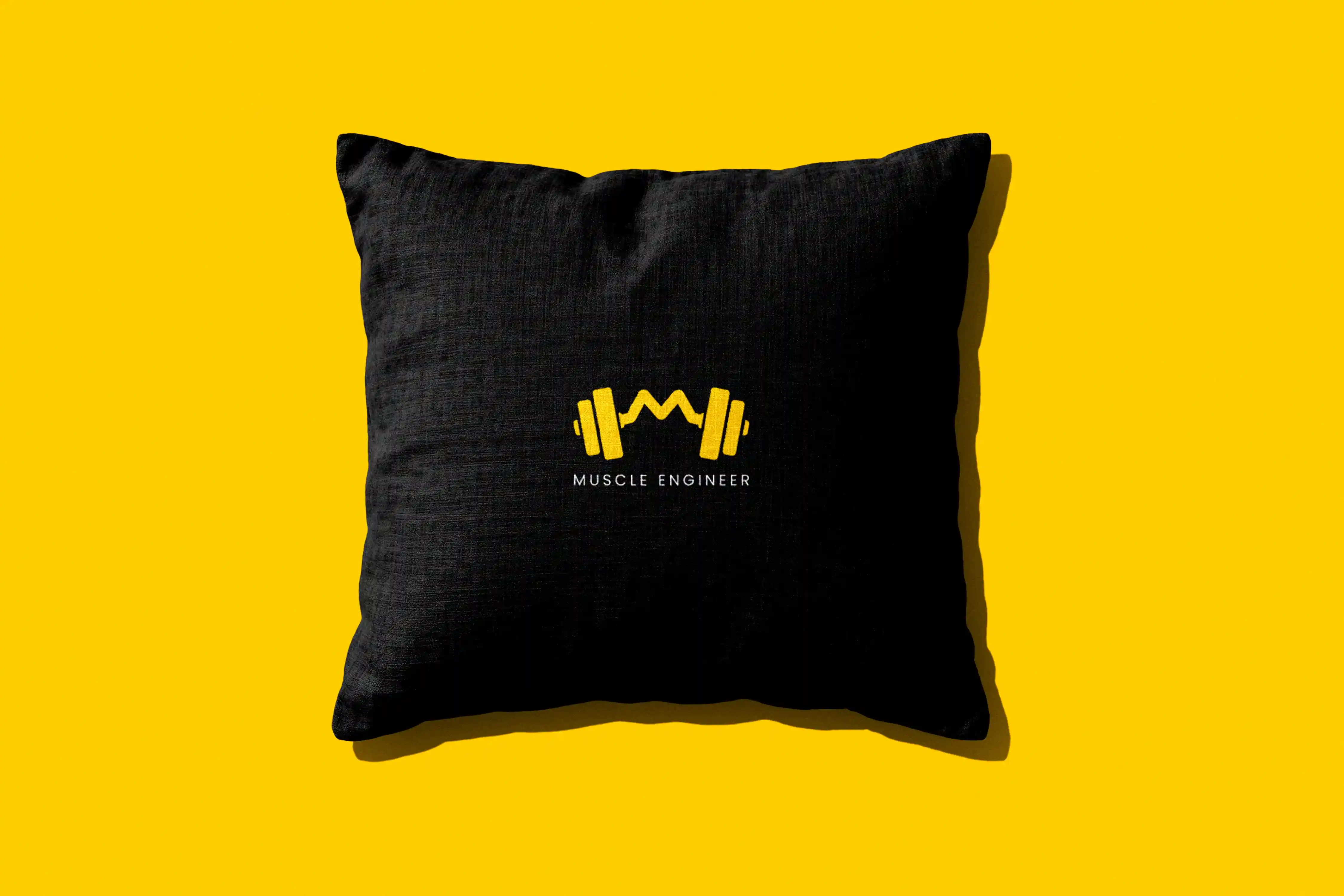 Muscle Engineer cushion branding mockup