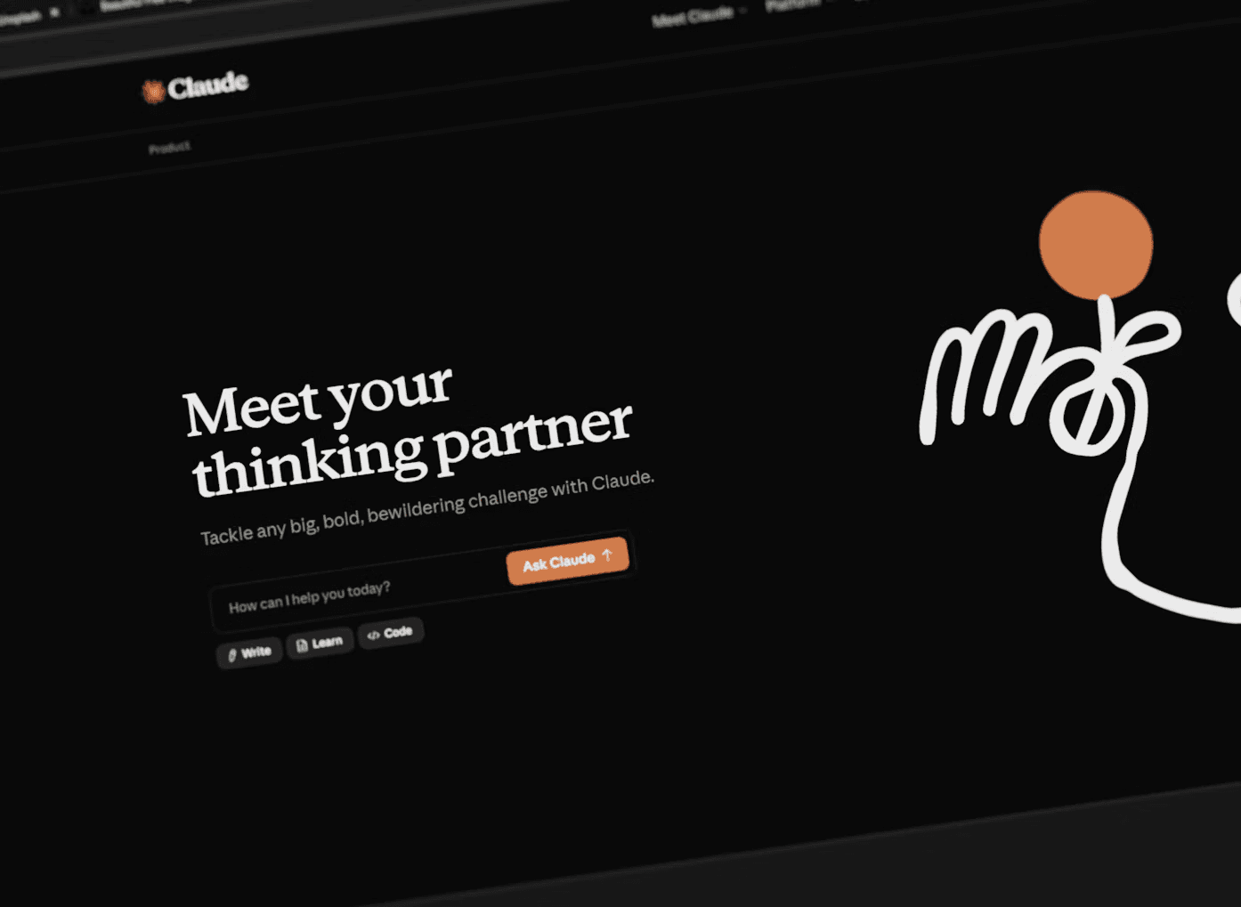 Close-up of a web application interface on a dark screen
