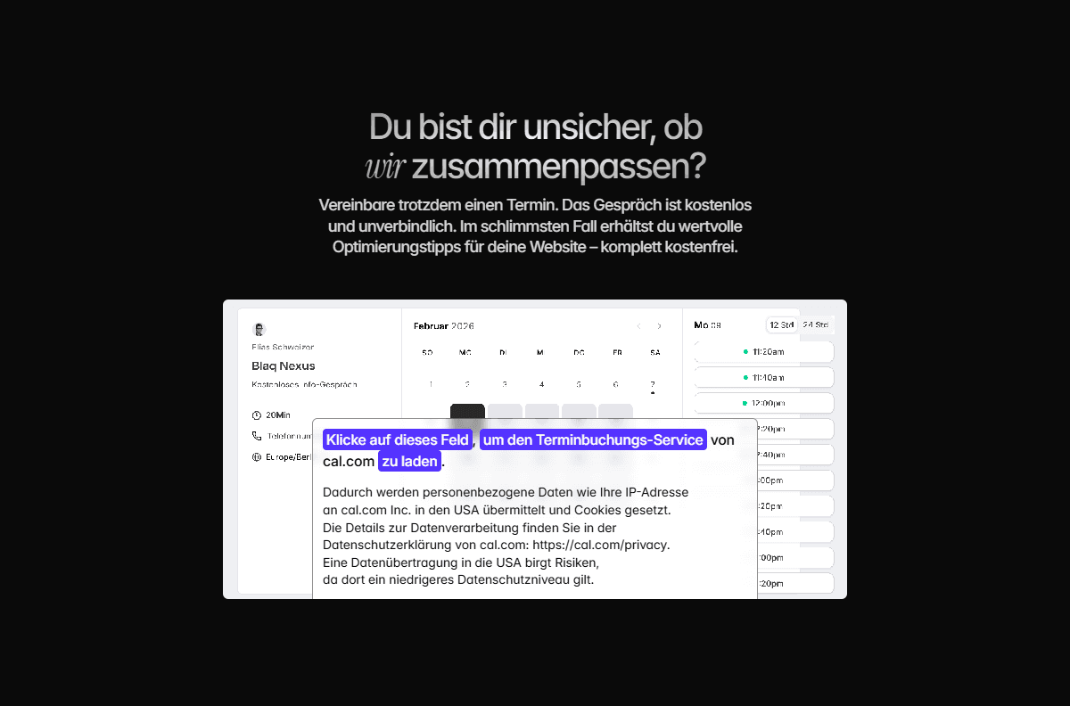 Eine Sektion einer website in der FAQs zu sehen sind, es geht um website-erstellung