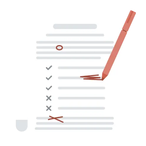 Illustration of policy being editing with redlining