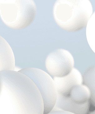 White levitating spheres